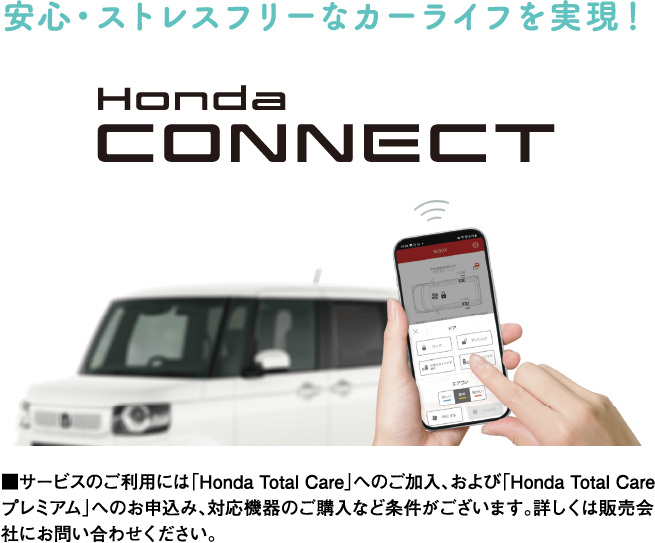 安心・ストレスフリーなカーライフを実現! Honda CONNECT